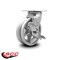 Service Caster 6 Inch V Groove Semi Steel Swivel Caster with Roller Bearing and Brake SCC SCC-30CS620-VGR-TLB - alternate 3